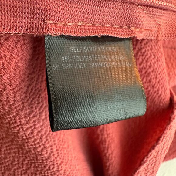 Wayf Womens High Neck Gathered Flutter Sleeve Keyhole Back Pink Blouse Top 2XL - Picture 11 of 12